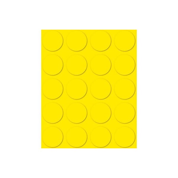 3/4" Yellow Magnetic Circles 20/Pk